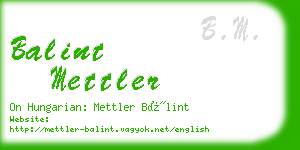 balint mettler business card